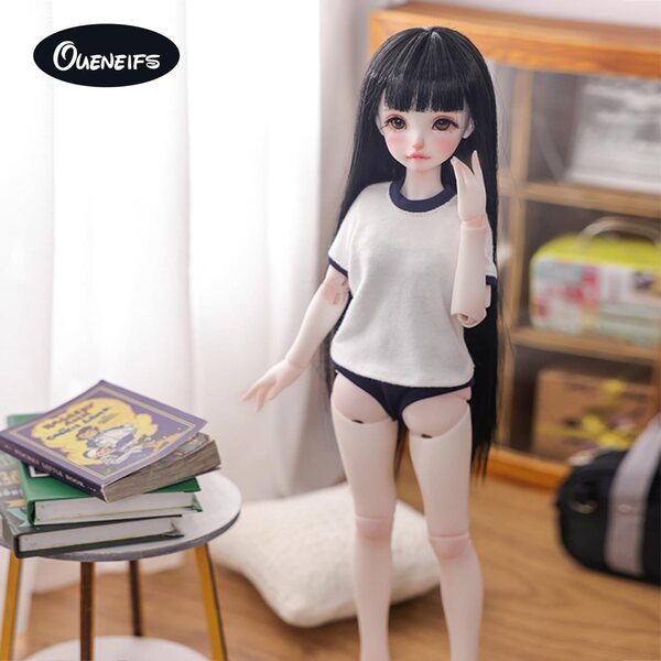 Oueneifs Mirai 1/5 BJD-Puppe in resina con capelli neri e dettagli realistici per collezionisti