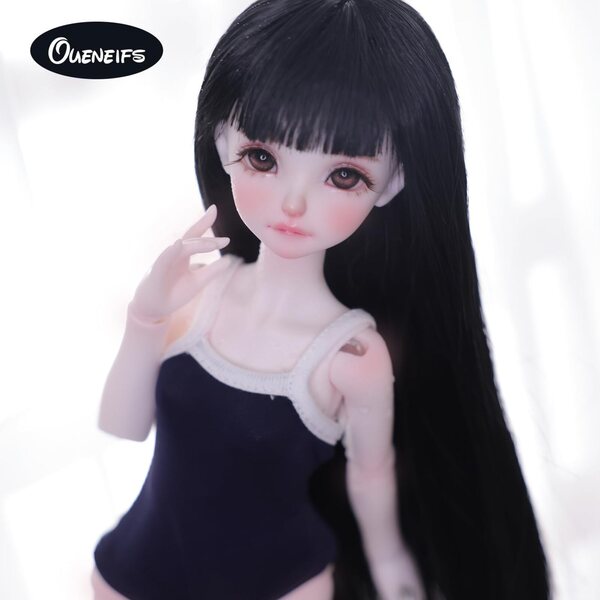 Oueneifs Mirai 1/5 BJD-Puppe in resina con capelli neri e dettagli realistici per collezionisti