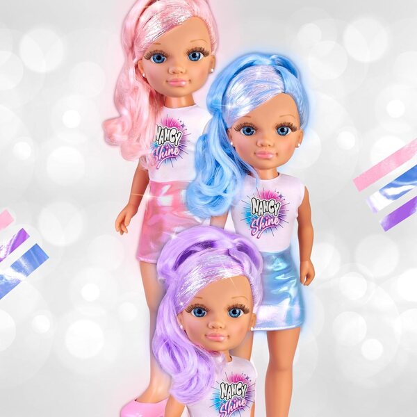 Nancy Shine Puppe mit metallischem Haar und metallischem Kleid, Mädchen ab 3 Jahren