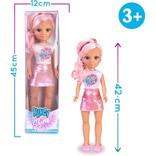 Nancy Shine Puppe mit metallischem Haar und metallischem Kleid, Mädchen ab 3 Jahren