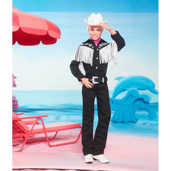 Barbie The Movie Ken mit Western-Outfit, Cowboyhut, weißen Stiefeln – KOLLEKTION PUPPET
