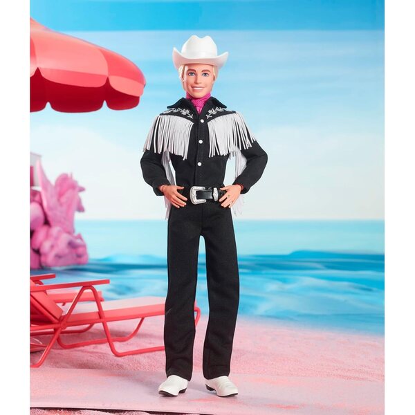 Barbie The Movie Ken mit Western-Outfit, Cowboyhut, weißen Stiefeln – KOLLEKTION PUPPET