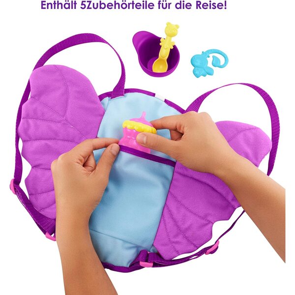 My Garden Baby HBH45 – 2-in-1-Babytragesitz mit Zubehör und weichen Flügeln