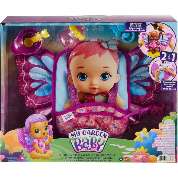 My Garden Baby HBH45 – 2-in-1-Babytragesitz mit Zubehör und weichen Flügeln