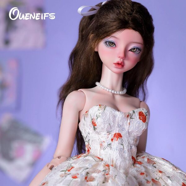 Puppet Oueneifs Lenabjd 1/4 BJD със сладка рокля на цветя, колекционерска за 15+ години