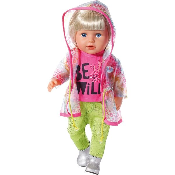 BABY Born Set Deluxe Regenbogen 43cm con Giacca, Pantaloni e Stivali Glitterati