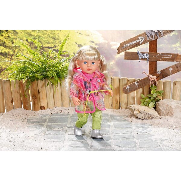 BABY Born Set Deluxe Regenbogen 43cm con Giacca, Pantaloni e Stivali Glitterati