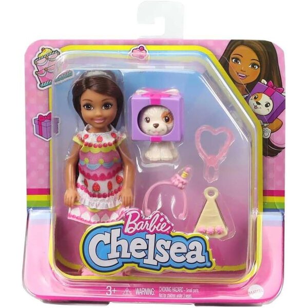 Barbie Club Chelsea-Puppe mit süßem Kostüm und Schlüsselanhänger für Kinder ab 3 Jahren