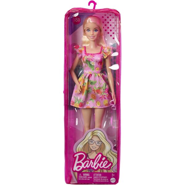 Barbie Fashionistas mit Obstkleid und Modeaccessoires für Kinder ab 3 Jahren