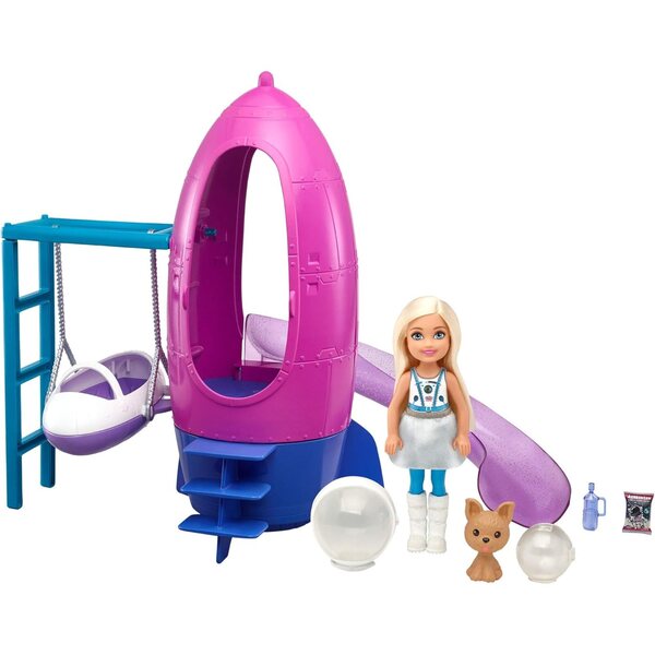 Barbie Chelsea Space Discovery mit Rakete und Welpe für Kinder von 3–7 Jahren