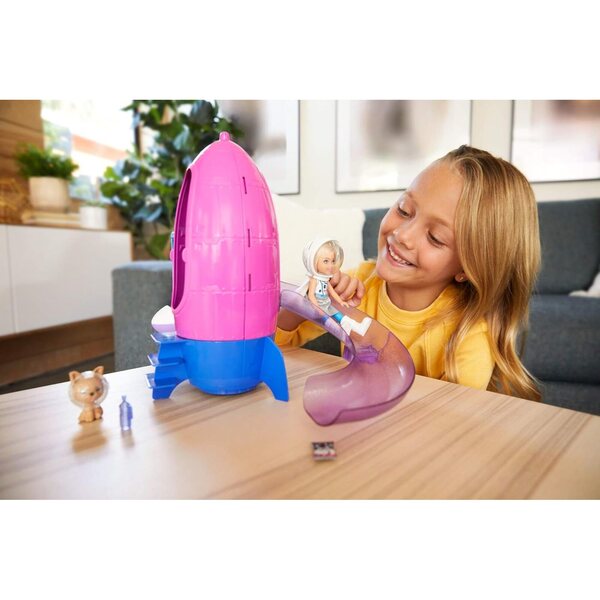 Barbie Chelsea Space Discovery mit Rakete und Welpe für Kinder von 3–7 Jahren