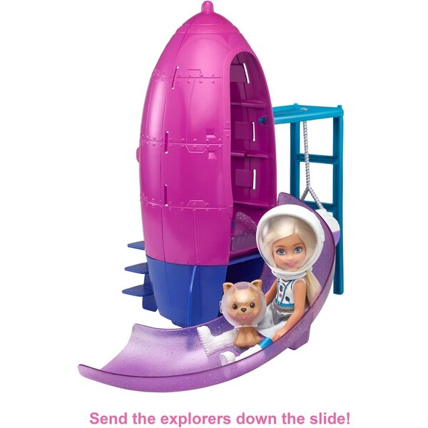 Barbie Chelsea Space Discovery mit Rakete und Welpe für Kinder von 3–7 Jahren