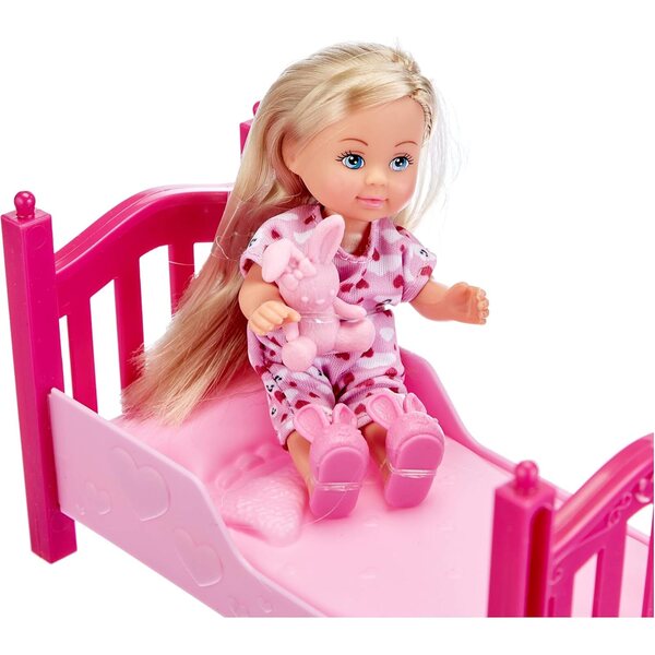 Evi Love Poupée mit Windpocken 12 cm mit Bett und Zubehör für Kinder ab 3 Jahren
