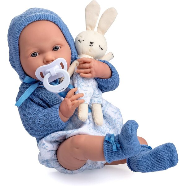 JC Toys Poupée Newborn Royal 38 cm mit Toile de Jouy Kleidung und Accessoires – Realistisch und weich