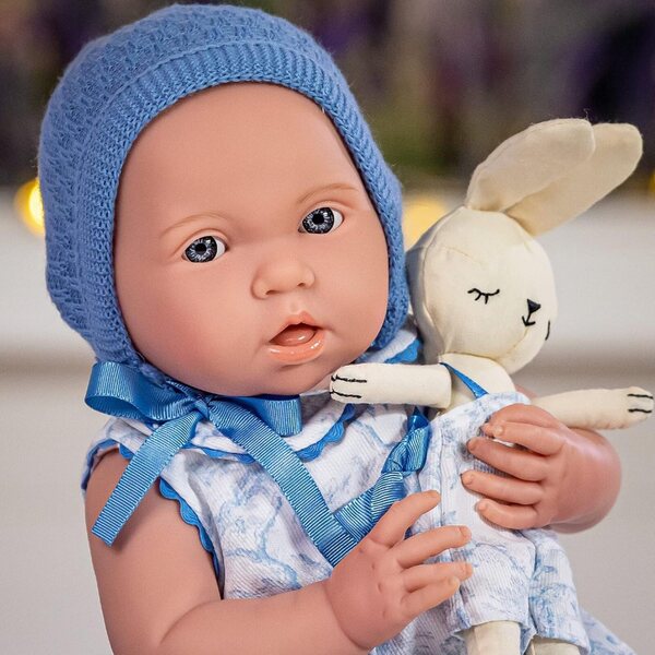 JC Toys Poupée Newborn Royal 38 cm mit Toile de Jouy Kleidung und Accessoires – Realistisch und weich