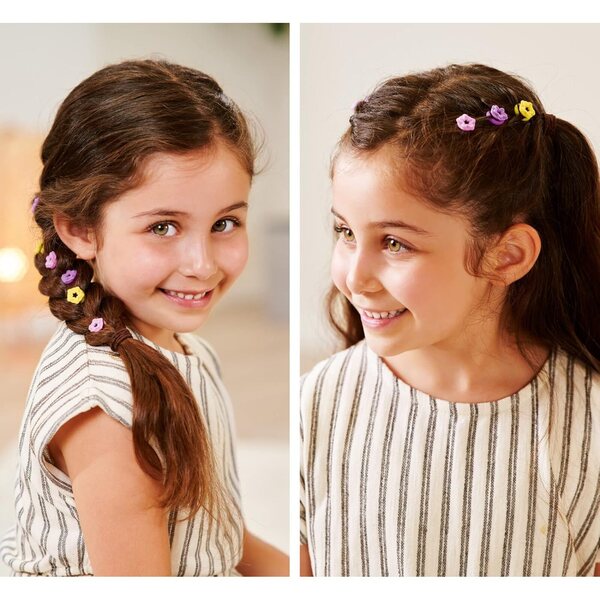 Steffi Love Flower Hair 29cm con Capelli Extra Lunghi e 6 Clip per Bambini 3+