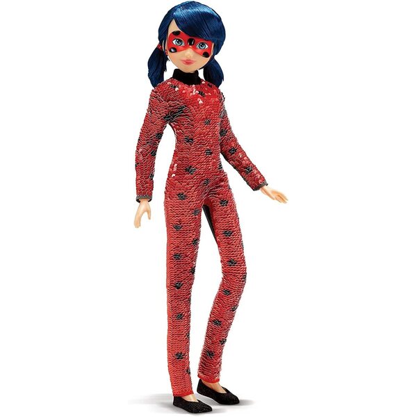 Miraculous Ladybug Pupazzo con Costume Paillettes Trasformabile e Accessori
