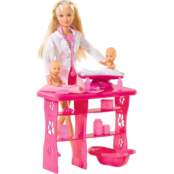 Steffi Love Baby Doctor con 2 Baby e Accessori - Pupa Bambina 29cm dai 3 Anni