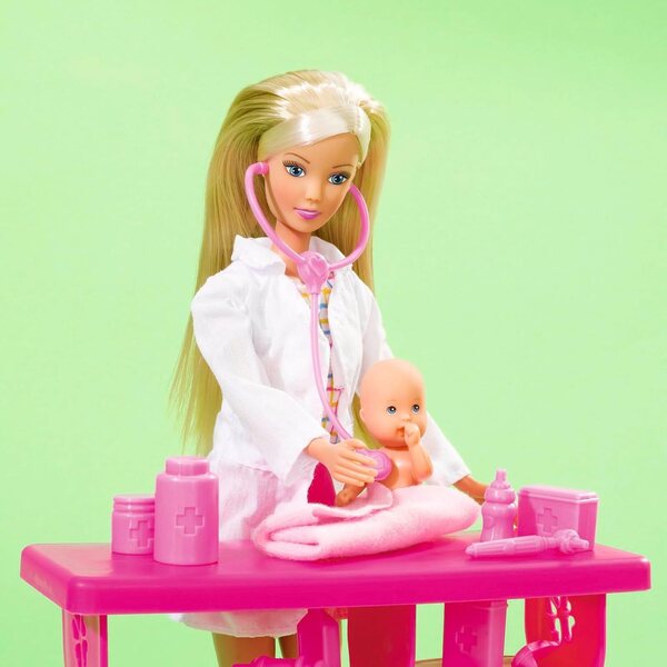 Steffi Love Baby Doctor con 2 Baby e Accessori - Pupa Bambina 29cm dai 3 Anni