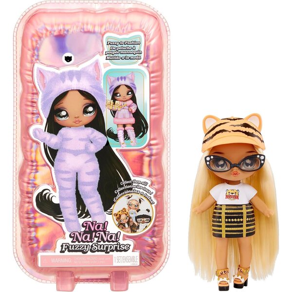 NA! NA! NA! Surprise Fuzzy Surprise Series 1 Tiger Linda - Модна кукла 18 см