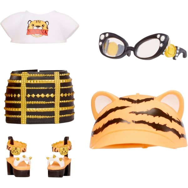 NA! NA! NA! Surprise Fuzzy Surprise Serie 1 Tiger Linda - Pupazzo moda 18cm