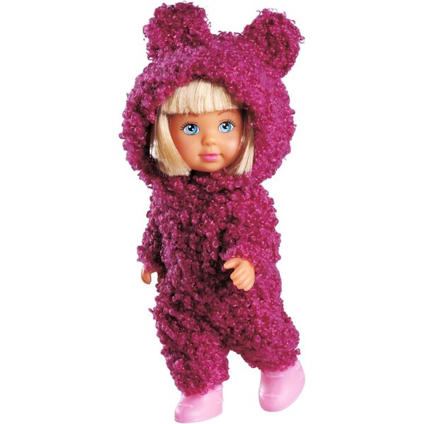 Simba Evi Love Cute Teddy, bambola 12cm con tutina orsetto, da 3 anni