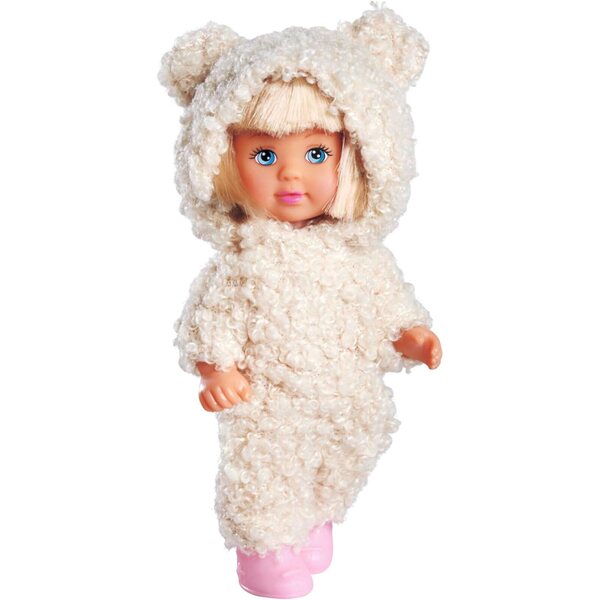 Simba Evi Love Cute Teddy, bambola 12cm con tutina orsetto, da 3 anni