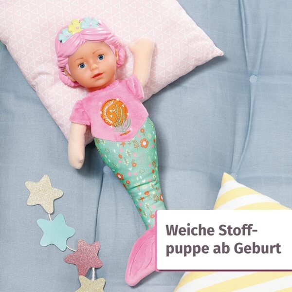 BABY born Gigia Meerjungfrau für Neugeborene, weiche waschbare Puppe 33 cm