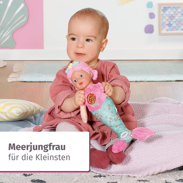 BABY born Gigia Meerjungfrau für Neugeborene, weiche waschbare Puppe 33 cm