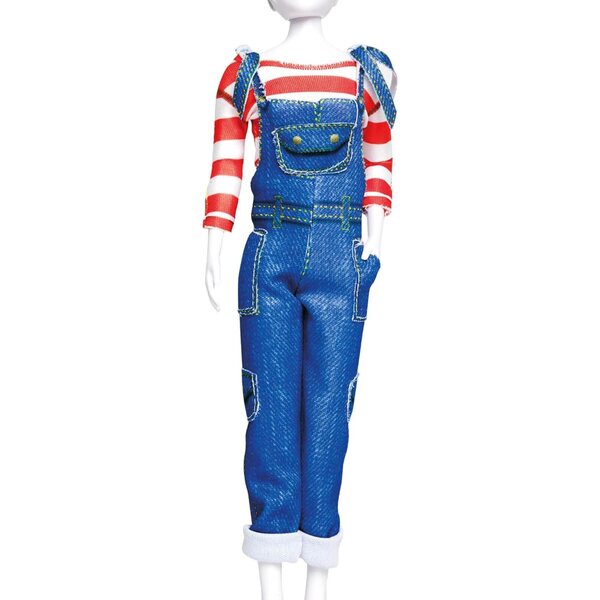 Dress Your Doll Nähset für Kinder mit Schneiderpuppe und Jeansstoff 30x39 cm