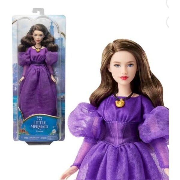 Mattel Disney de kleine zeemeermin Vanessa pop modeontwerper paarse jurk