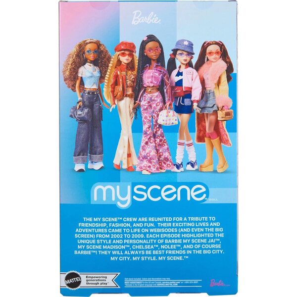 Barbie Signature My Scene Jai mit 2000er-Jahre-Outfit und Modeaccessoires