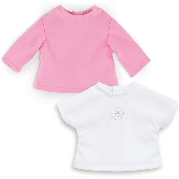 Set Abbigliamento Corolle per Pupazzi Ma Corolle 36cm, Magliette Bianche e Rosa