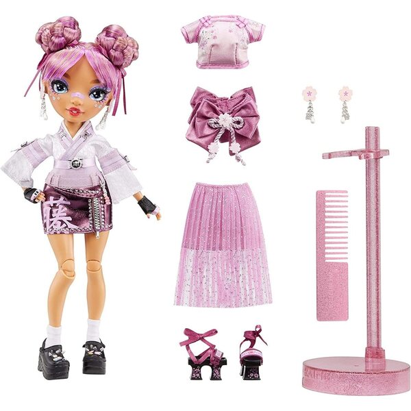 Rainbow High Lila Yamamoto – Modepuppe mit 2 Mix&Match-Outfits und Accessoires für 6–12 Jahre