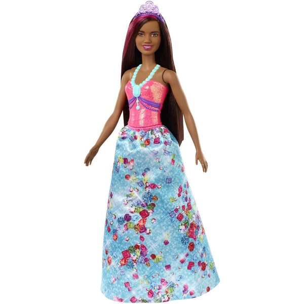 Barbie Dreamtopia Prinzessin mit Tiara und Juwel gemustertem Kleid für Kinder