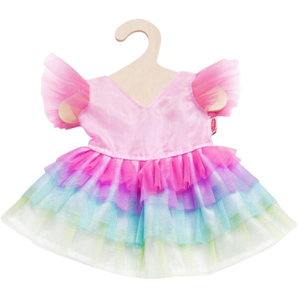 Regenbogenfee Kleid für Puppen 35-45 cm - Feenkleid mit Regenbogentüll