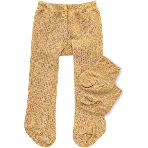 Heless Strumpfhosen mit Socken für Goldpuppen 28-35 cm – glamouröse Accessoires für Puppen