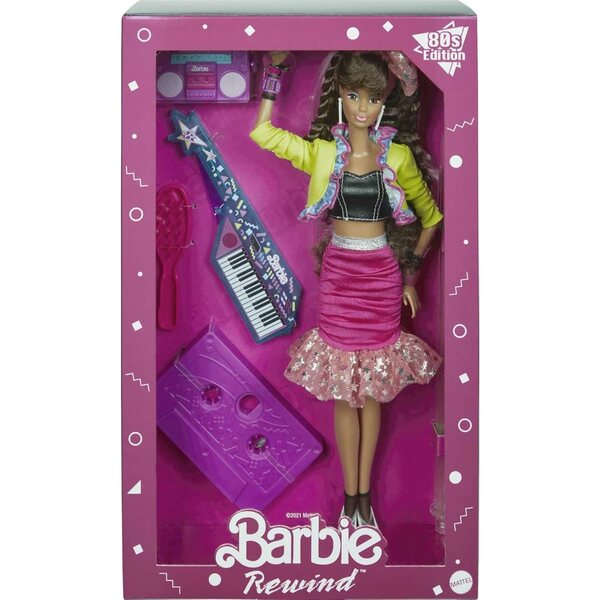 Barbie Rewind 80er Edition Pupa Party Neonjacke Rock Accessoires Sammler