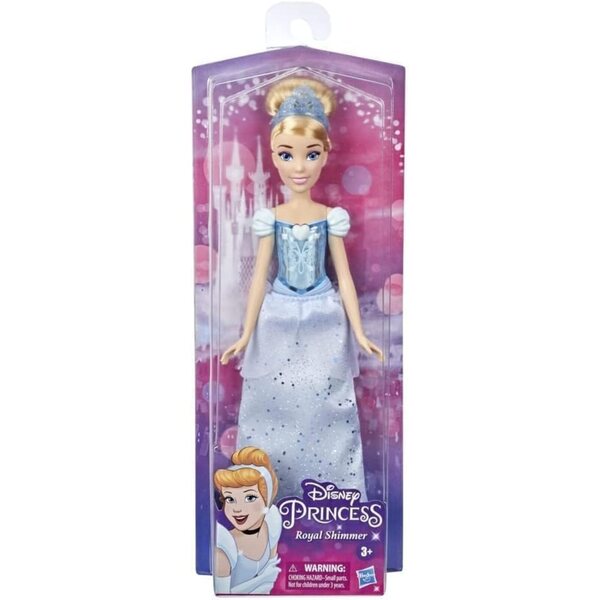 Aschenputtel-Disney-Prinzessin-Puppe mit glitzerndem Kleid und blauen Accessoires
