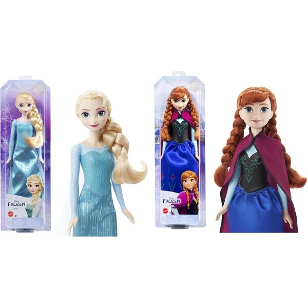Mattel Disney Frozen Elsa und Anna Puppen mit kämmbaren Haaren und Liedern
