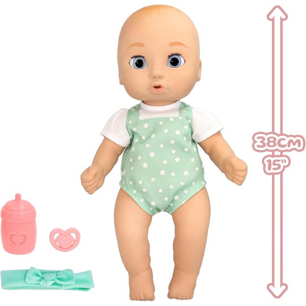BE LOVED BABIES Sam – Realistisches Baby mit weicher Haut, inklusive Zubehör ab 18 Monaten