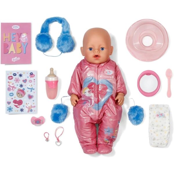 BABY born Emma Interaktive Puppe 43 cm mit 10 Funktionen und Winterkleidung