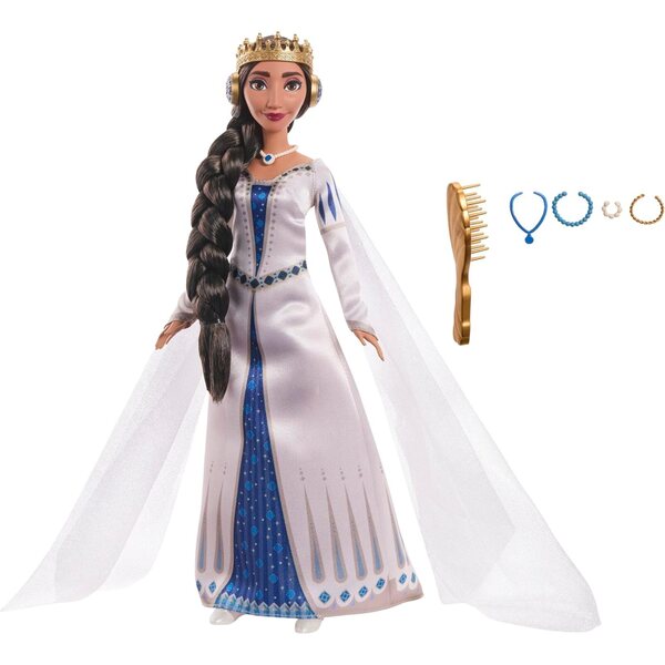 Mattel Disney Wish Pupa Königin Amaya von Rosas con Abito e Accessori Mobili