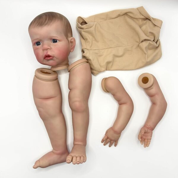 MineeQu Pupa Reborn Kit 24 Zoll mit Stoffkörper und komplettem Zubehör