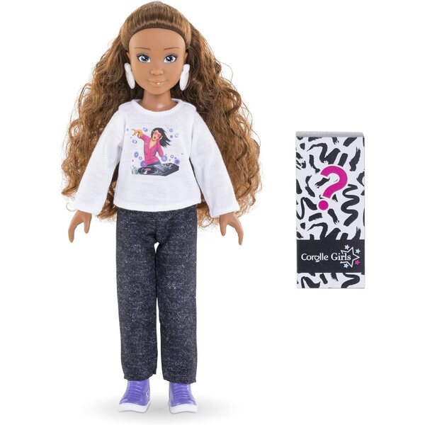 Corolle Girls Melody 28 cm mit 6 Überraschungen, Vanilleparfüm, Kleidung und Accessoires