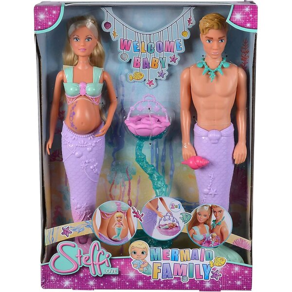 Steffi Love Mermaid Family und Evi Love Swimming Mermaid – Meerjungfrauenpuppen für Kinder ab 3 Jahren