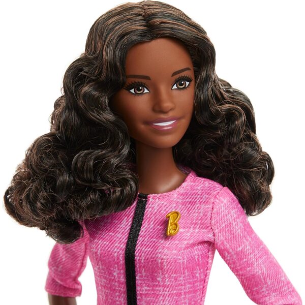 Barbie Future Leader Puppe mit rosa schwarzem Outfit und goldenen Accessoires für Kinder