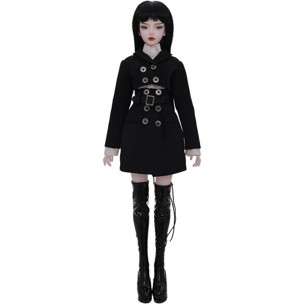 Oueneifs Anubis 1/4 BJD Doll en robe noire - Collection en résine de haute qualité