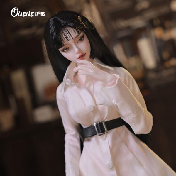 Oueneifs Anubis 1/4 BJD Doll en robe noire - Collection en résine de haute qualité