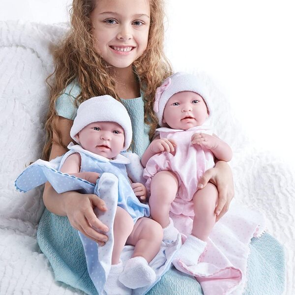 JC Toys Die realistische Neugeborene Puppe 38 cm anatomisch für Kinder ab 2 Jahren